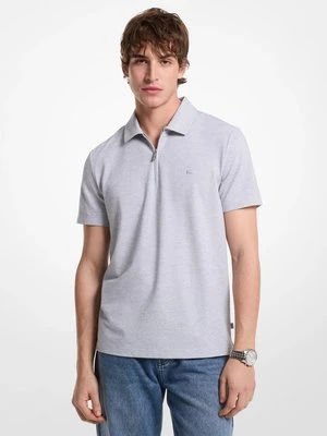 Koszulka polo na zamek z piki z mieszanki bawełny Michael Kors Mens
