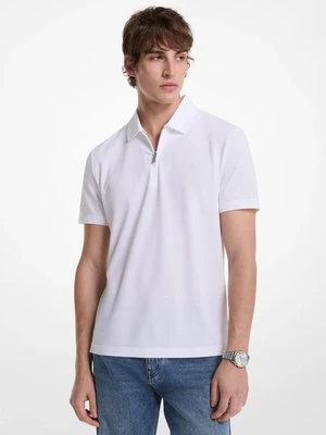 Koszulka polo na zamek z piki z mieszanki bawełny Michael Kors Mens