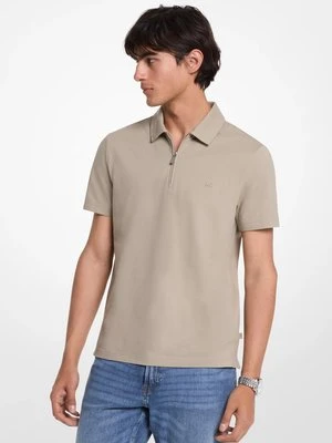 Koszulka polo na zamek z piki z mieszanki bawełny Michael Kors Mens