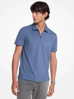 Zdjęcie produktu Koszulka polo na zamek z piki z mieszanki bawełny Michael Kors Mens
