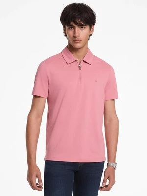 Koszulka polo na zamek z piki z mieszanki bawełny Michael Kors Mens
