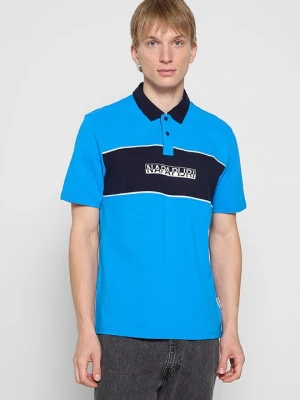 Koszulka polo Napapijri niebieski denim