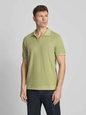 koszulka polo o kroju comfort fit z dekoltem w serek lindbergh Butelkowy zielony