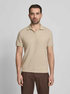 koszulka polo o kroju comfort fit z dekoltem w serek lindbergh