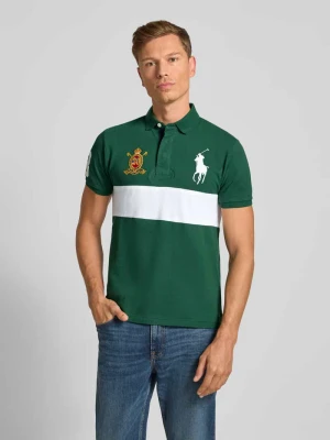 Koszulka polo o kroju custom slim fit z krytą listwą guzikową Polo Ralph Lauren