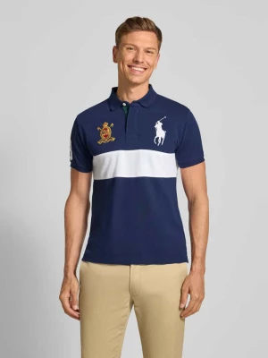 Koszulka polo o kroju custom slim fit z krytą listwą guzikową Polo Ralph Lauren