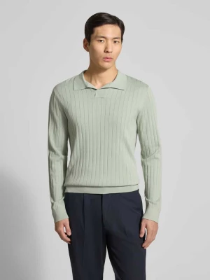 Koszulka polo o kroju loose fit z czystej bawełny model 'TORINO' Selected Homme Limonkowy