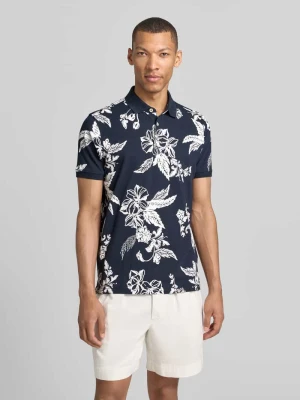 Koszulka polo o kroju nowoczesny z detal: z logo Lerros