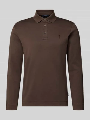 Koszulka polo o kroju nowoczesnym z czystej bawełny model '01Perolo' JOOP! Czekoladowy