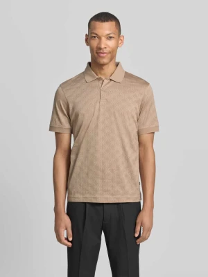 Koszulka polo o kroju nowoczesnym z fakturowanym wzorem model 'Roberto' JOOP! Collection