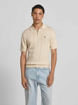 Koszulka polo o kroju nowoczesnym z wyhaftowanym logo REVIEW