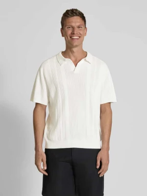 Koszulka polo o kroju oversized z dekoltem w serek lindbergh