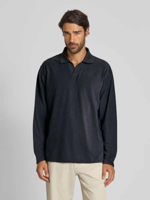 Koszulka polo o kroju oversized z fakturowanym wzorem lindbergh