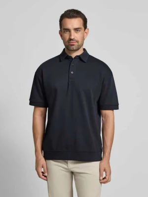 Koszulka polo o kroju oversized z kołnierzykiem polo i detalem z logo lindbergh