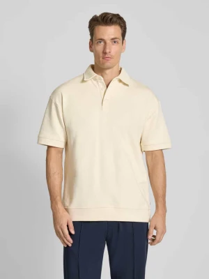 Koszulka polo o kroju oversized z kołnierzykiem polo i detalem z logo lindbergh