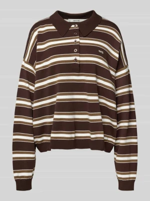 Koszulka polo o kroju oversized z wyhaftowanym logo model ‘paige’ Gestuz