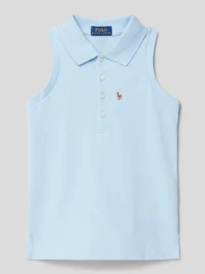 Koszulka polo o kroju regular fit bez rękawów Polo Ralph Lauren Kids