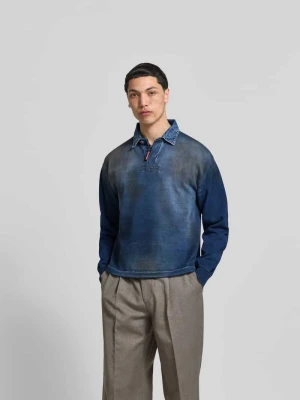 Koszulka polo w denimu o kroju regular fit Dsquared2 Granatowy