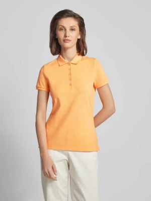 Koszulka polo o kroju regular fit w jednolitym kolorze montego