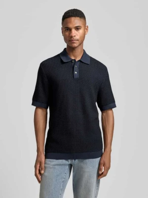 Koszulka polo o kroju regular fit w stylu dzianiny model 'Kingsley' Jack & Jones Premium