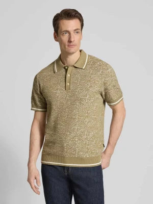 Koszulka polo o kroju regular fit we wzór na całej powierzchni Jack & Jones Premium