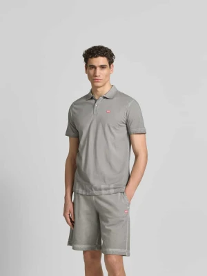 koszulka polo o kroju regular fit z bawełny Diesel Średnioszary