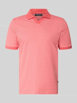 Koszulka polo o kroju regular fit z bawełny z dekoltem w serek maerz muenchen