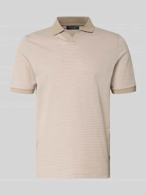 Koszulka polo o kroju regular fit z bawełny z dekoltem w serek maerz muenchen