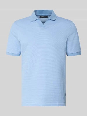 Koszulka polo o kroju regular fit z bawełny z dekoltem w serek maerz muenchen