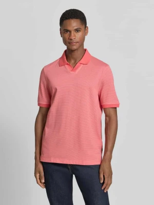 Koszulka polo o kroju regular fit z bawełny z dekoltem w serek maerz muenchen