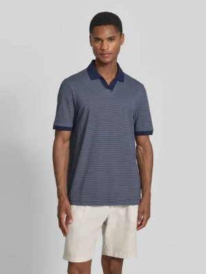 Koszulka polo o kroju regular fit z bawełny z dekoltem w serek maerz muenchen