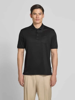 Koszulka polo o kroju regular fit z brustaszą i wyhaftowanym logo Bugatti