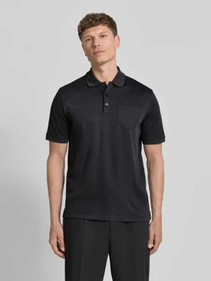 Koszulka polo o kroju regular fit z brustaszą i wyhaftowanym logo Bugatti