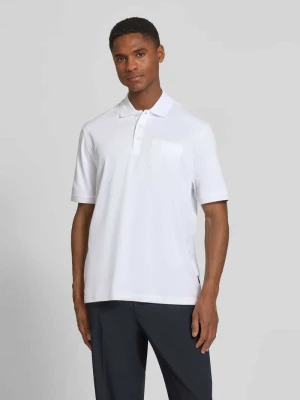 Koszulka polo o kroju regular fit z brustaszą i wyhaftowanym logo Bugatti