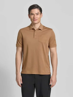 Koszulka polo o kroju regular fit z brustaszą i wyhaftowanym logo Bugatti