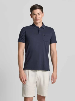 Koszulka polo o kroju regular fit z brustaszą Lerros Granatowy