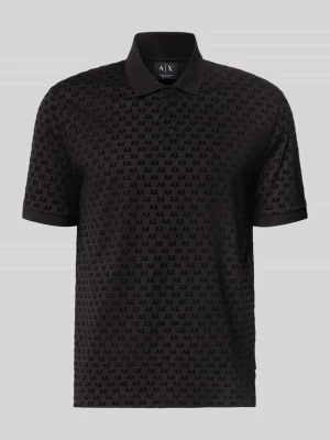 Koszulka polo o kroju regular fit z czystej bawełny Armani Exchange Czarny