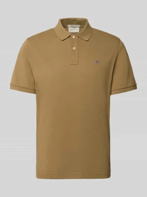Koszulka polo o kroju regular fit z czystej bawełny Gant Orzechowy