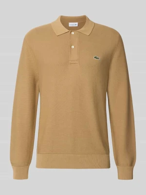 Koszulka polo o kroju regular fit z czystej bawełny Lacoste Beżowy