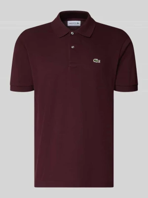 Koszulka polo o kroju regular fit z czystej bawełny Lacoste Ciemnoczerwony