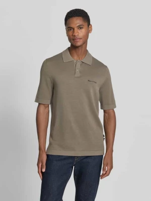 Koszulka polo o kroju regular fit z czystej bawełny - Marc O'Polo × DFB Travel kolekcja
