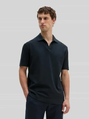 Koszulka polo o kroju regular fit z czystej bawełny Marc O'Polo Granatowy