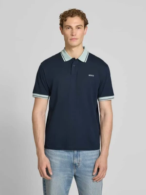 Zdjęcie produktu koszulka polo o kroju regular fit z czystej bawełny model 'BLOCKS' Boss Orange