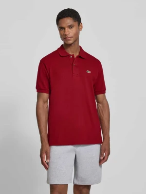 koszulka polo o kroju regular fit z czystej bawełny model 'CORE' Lacoste Bordowy