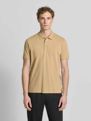 Koszulka polo o kroju regular fit z czystej bawełny Model 'DONOS222' Hugo Piaskowy
