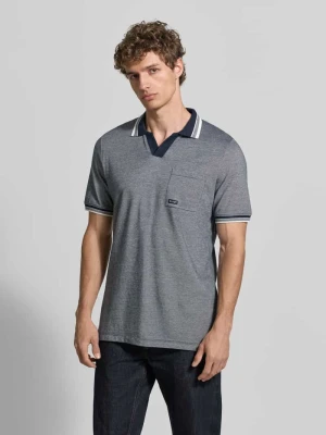 Koszulka polo o kroju regular fit z czystej bawełny model 'OPEN COLLAR POLO' s.Oliver RED LABEL