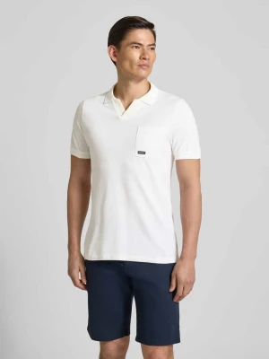 Koszulka polo o kroju regular fit z czystej bawełny model 'OPEN COLLAR POLO' s.Oliver RED LABEL