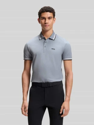 Koszulka polo o kroju regular fit z czystej bawełny model „PADDY” Boss Ciemnoszary