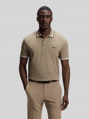 Koszulka polo o kroju regular fit z czystej bawełny model „PADDY” Boss Khaki