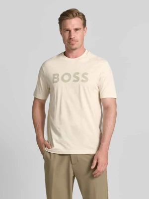 Koszulka polo o kroju regular fit z czystej bawełny model „PADDY” Boss Złamany biały